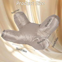 Contoured Face Support Pillow with Raised Pillars and Removable Washable Case
