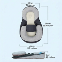 Inclined Baby Sleeper with Wrap Around Belt and Anti Roll Support, 10 Degree Angle
