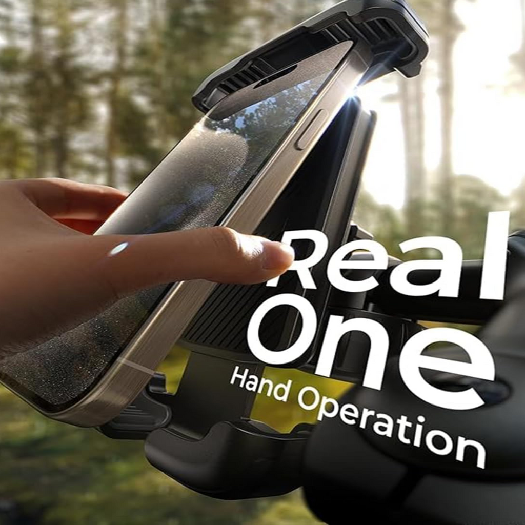 Handlebar Phone Mount with 360 Rotation and Four Corner Grip for 4.7-6.8in Phones