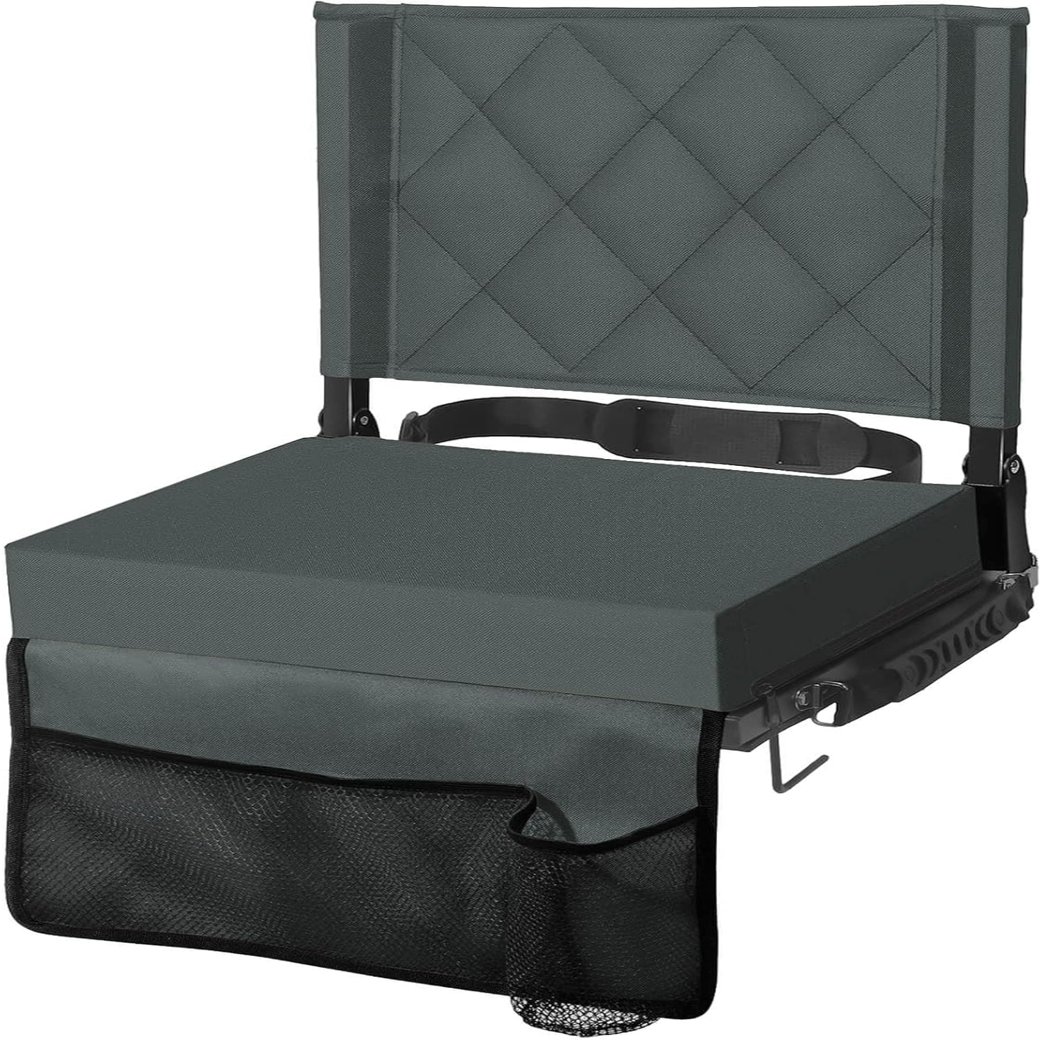 Stadium Seats for Bleachers with Back Support, Bleacher Seats with Backs and Cushion Wide, Padded Portable Folding Comfort Stadium Chair with Shoulder Strap for Football Baseball Games allveramart