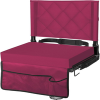 Stadium Seats for Bleachers with Back Support, Bleacher Seats with Backs and Cushion Wide, Padded Portable Folding Comfort Stadium Chair with Shoulder Strap for Football Baseball Games allveramart