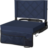 Stadium Seats for Bleachers with Back Support, Bleacher Seats with Backs and Cushion Wide, Padded Portable Folding Comfort Stadium Chair with Shoulder Strap for Football Baseball Games allveramart