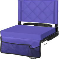 Stadium Seats for Bleachers with Back Support, Bleacher Seats with Backs and Cushion Wide, Padded Portable Folding Comfort Stadium Chair with Shoulder Strap for Football Baseball Games allveramart