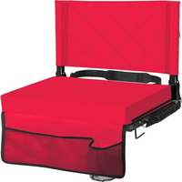 Stadium Seats for Bleachers with Back Support, Bleacher Seats with Backs and Cushion Wide, Padded Portable Folding Comfort Stadium Chair with Shoulder Strap for Football Baseball Games allveramart