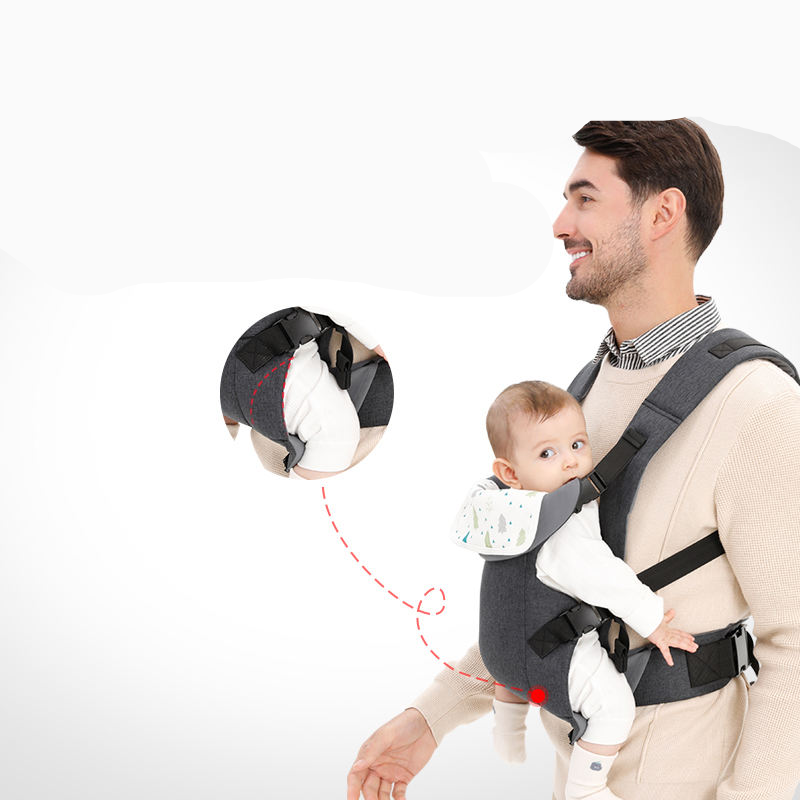 Adjustable Baby Hipseat Carrier with Kangaroo Sling Wrap for Outdoor Use