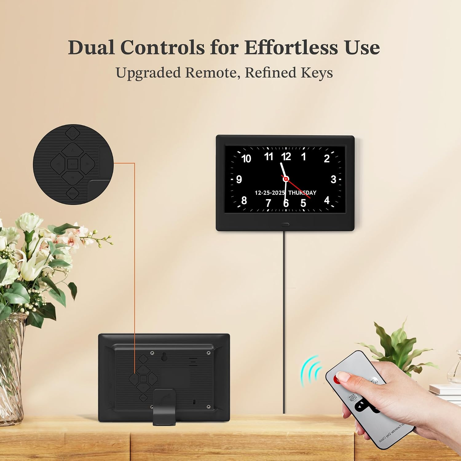 Daily Routine Clock with Eight Activity Reminders and Large Display