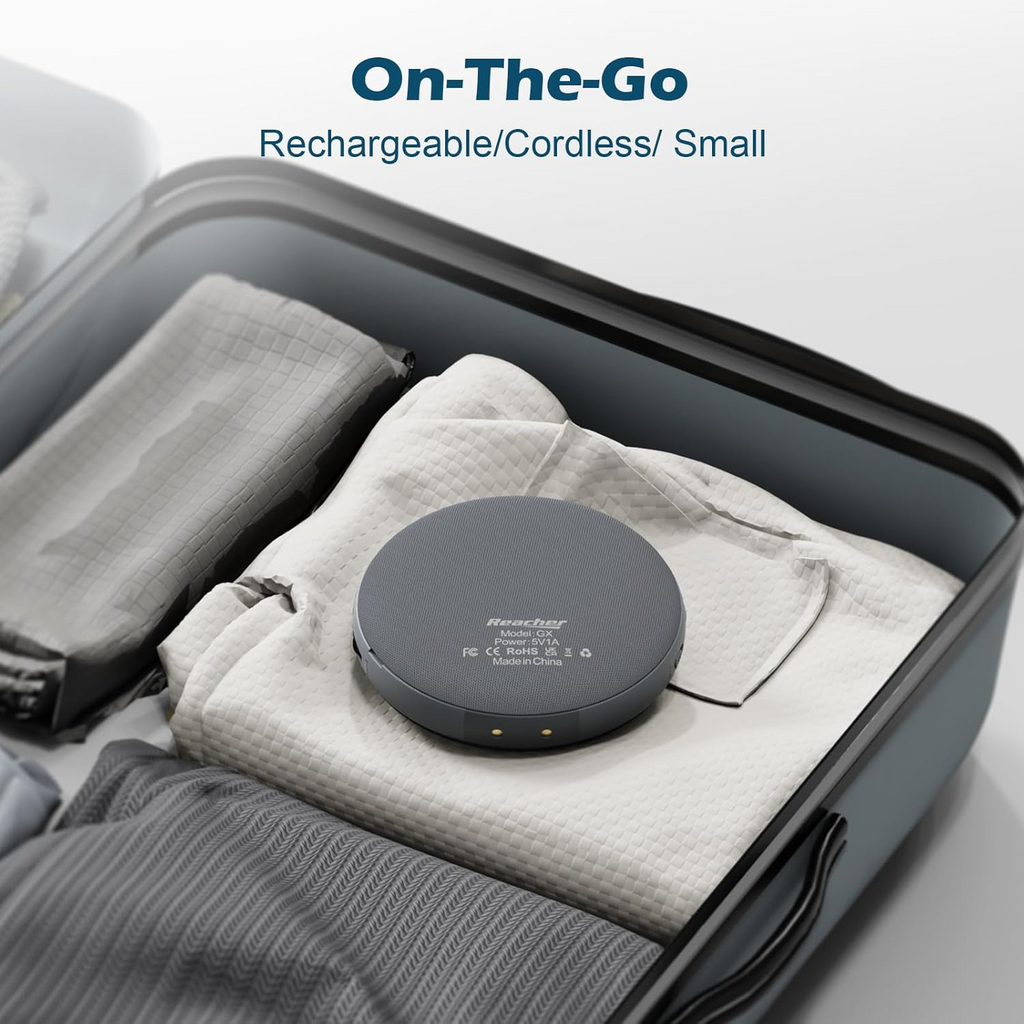 Cordless Alarm Clock with 110dB Sound and Vibrating Pillow Disc for Heavy Sleepers