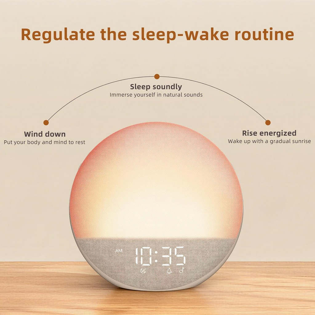 Sunrise Simulation Alarm Clock with Sunset Dimming and Touch Controls