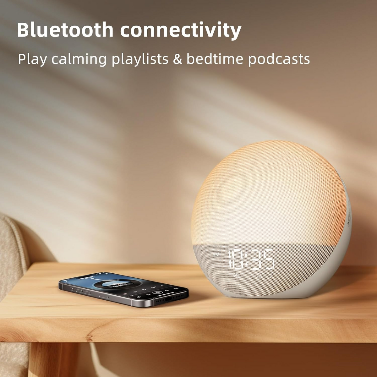 Sunrise Simulation Alarm Clock with Sunset Dimming and Touch Controls