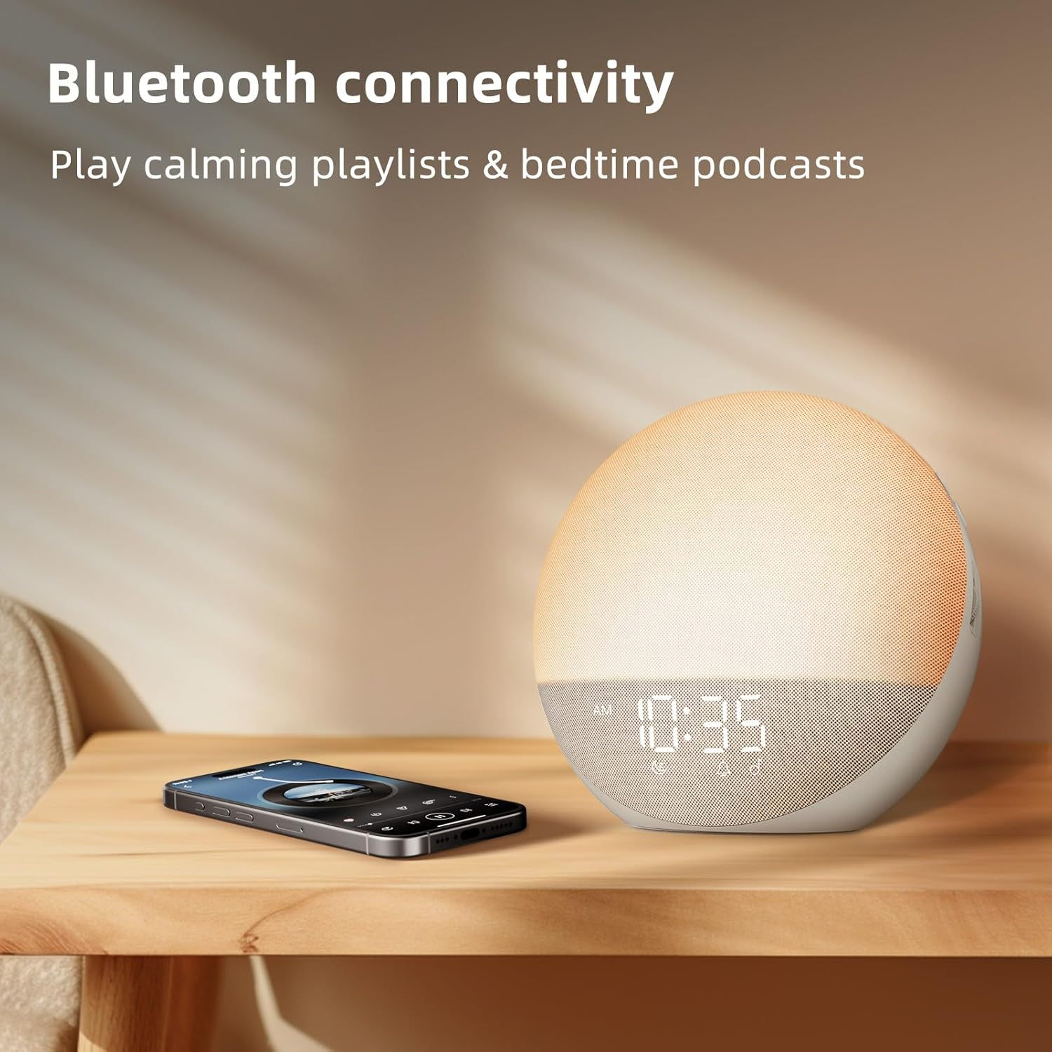 Sunrise Simulation Alarm Clock with Sunset Dimming and Touch Controls