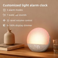 Sunrise Simulation Alarm Clock with Sunset Dimming and Touch Controls