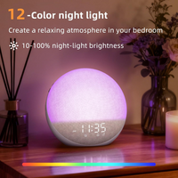 Sunrise Simulation Alarm Clock with Sunset Dimming and Touch Controls