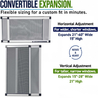 Fiberglass Window Screen with Aluminum Frame and Felt Seal, Pack of 2