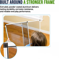 Fiberglass Window Screen with Aluminum Frame and Felt Seal, Pack of 2