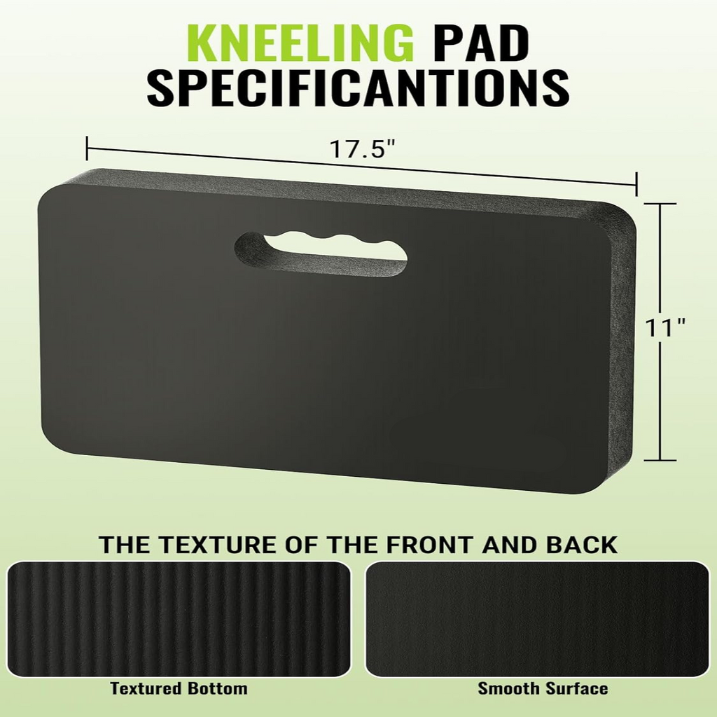 Garden Knee Pads with Over 1-Inch Foam Core and Hook Loop Closures