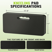 Garden Knee Pads with Over 1-Inch Foam Core and Hook Loop Closures