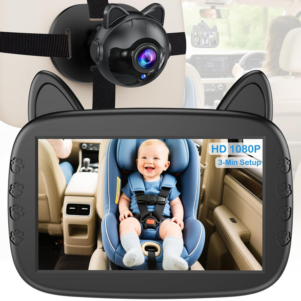 Infant Car Seat Monitor with Infrared Night Vision and Wide Angle Camera
