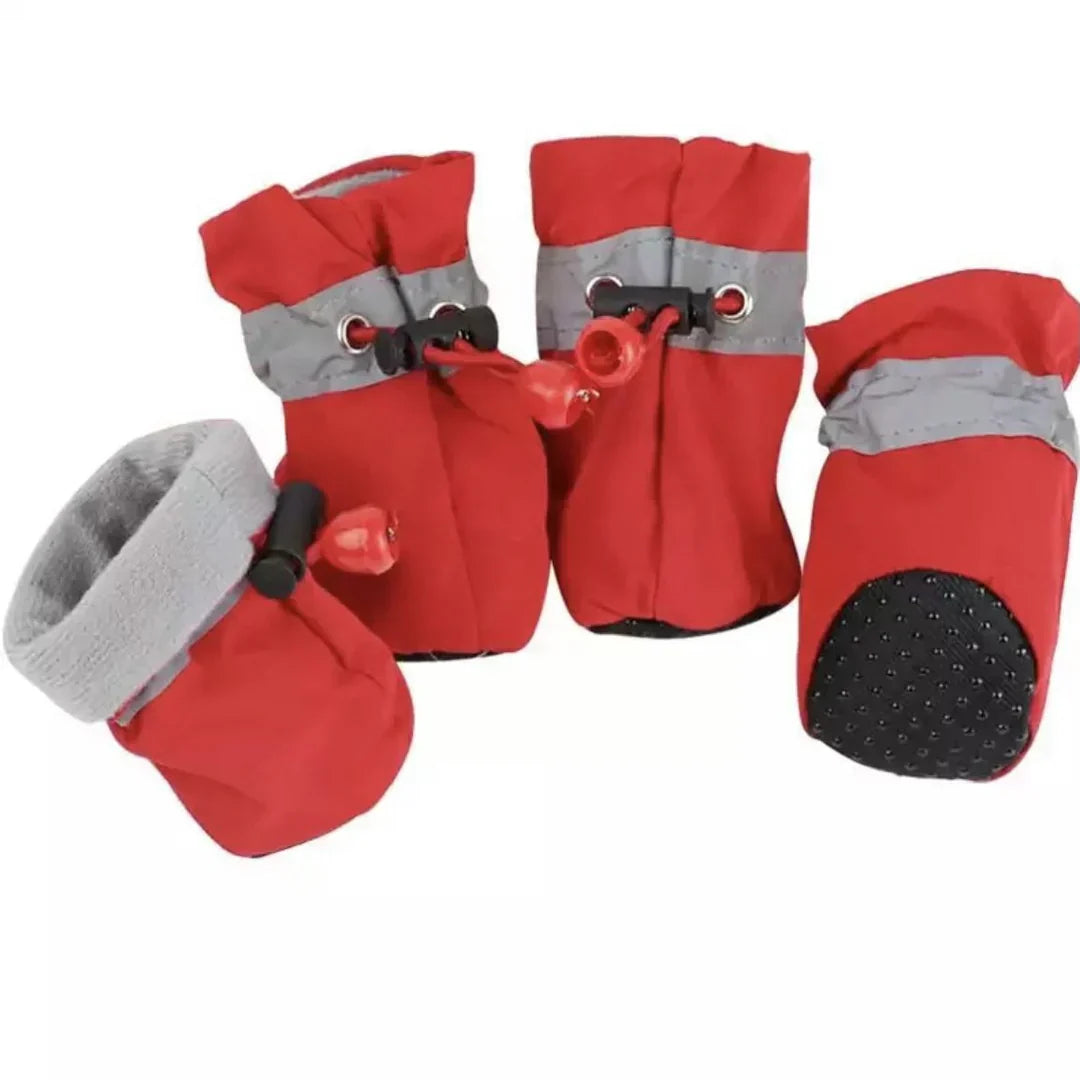 Dog Boots with Anti Slip Sole and Warm Lining for Winter Protection