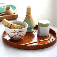 Traditional Matcha Tea Set with Ceramic Bowl with Bamboo Whisk and Spoon