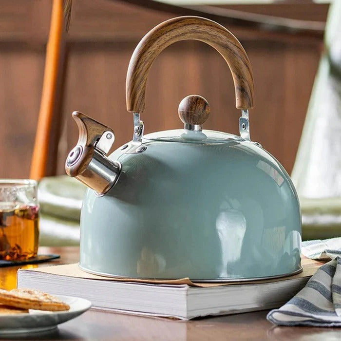 Stainless Steel Kettle, Whistling Alert for Gas and Induction Stoves