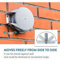 Retractable Laundry Line with Rotating Wall-Mount Housing