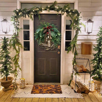 Decorative Christmas Wreath, Bohemian Inspired Door Hanger