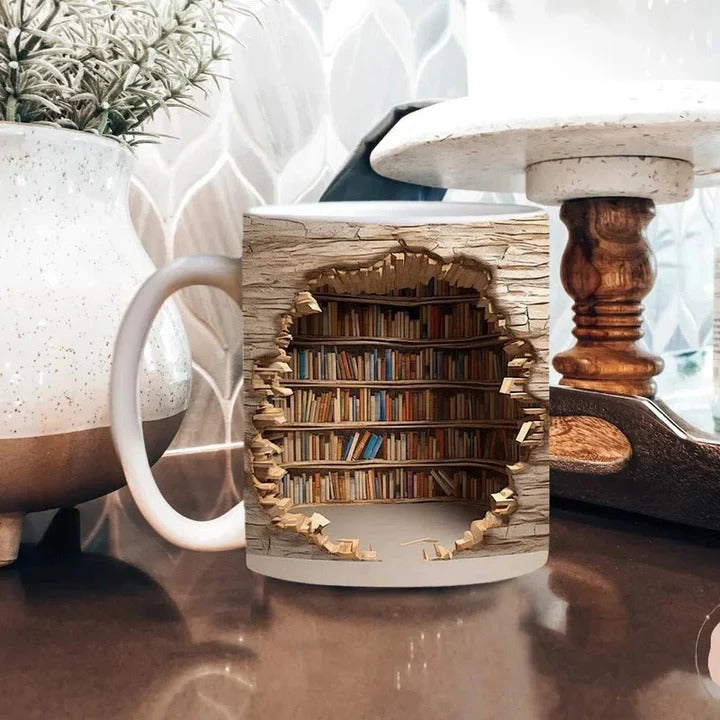 Bookshelf Design Coffee Cup
