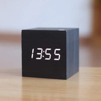 Wood Effect Digital Clock with LED Display
