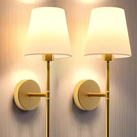 Wireless Wall Lights with Adjustable Color and Brightness, Set of 2