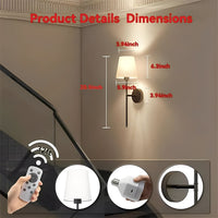 Wireless Wall Lights with Adjustable Color and Brightness, Set of 2