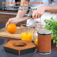 Manual Knife Sharpener with Diamond-Coated Rolling Wheel