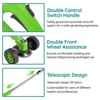 Electric Cordless Grass Trimmer with Adjustable Handle and Blades