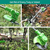 Electric Cordless Grass Trimmer with Adjustable Handle and Blades