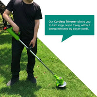Electric Cordless Grass Trimmer with Adjustable Handle and Blades