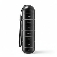 Travel Aluminum Pill Case with 7 Compartments