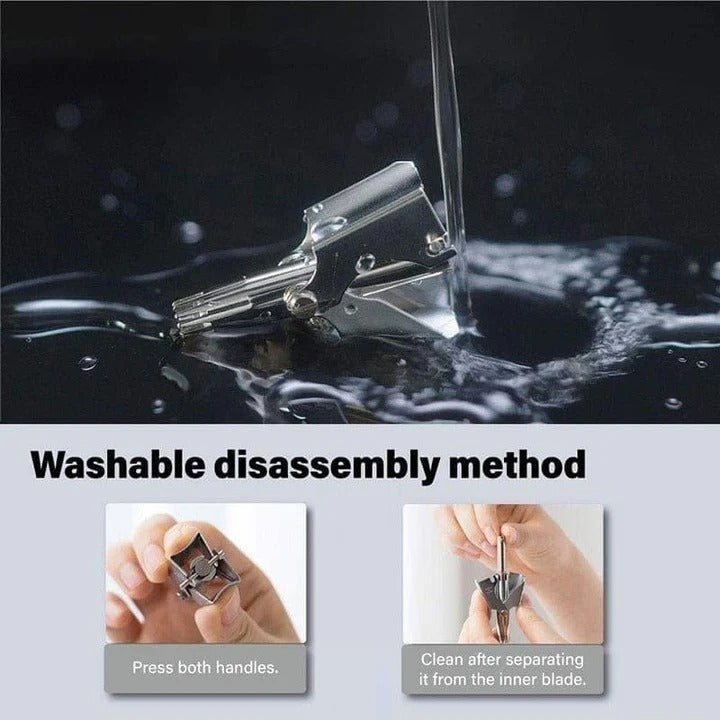 Manual Stainless Steel Nose and Ear Hair Trimmer