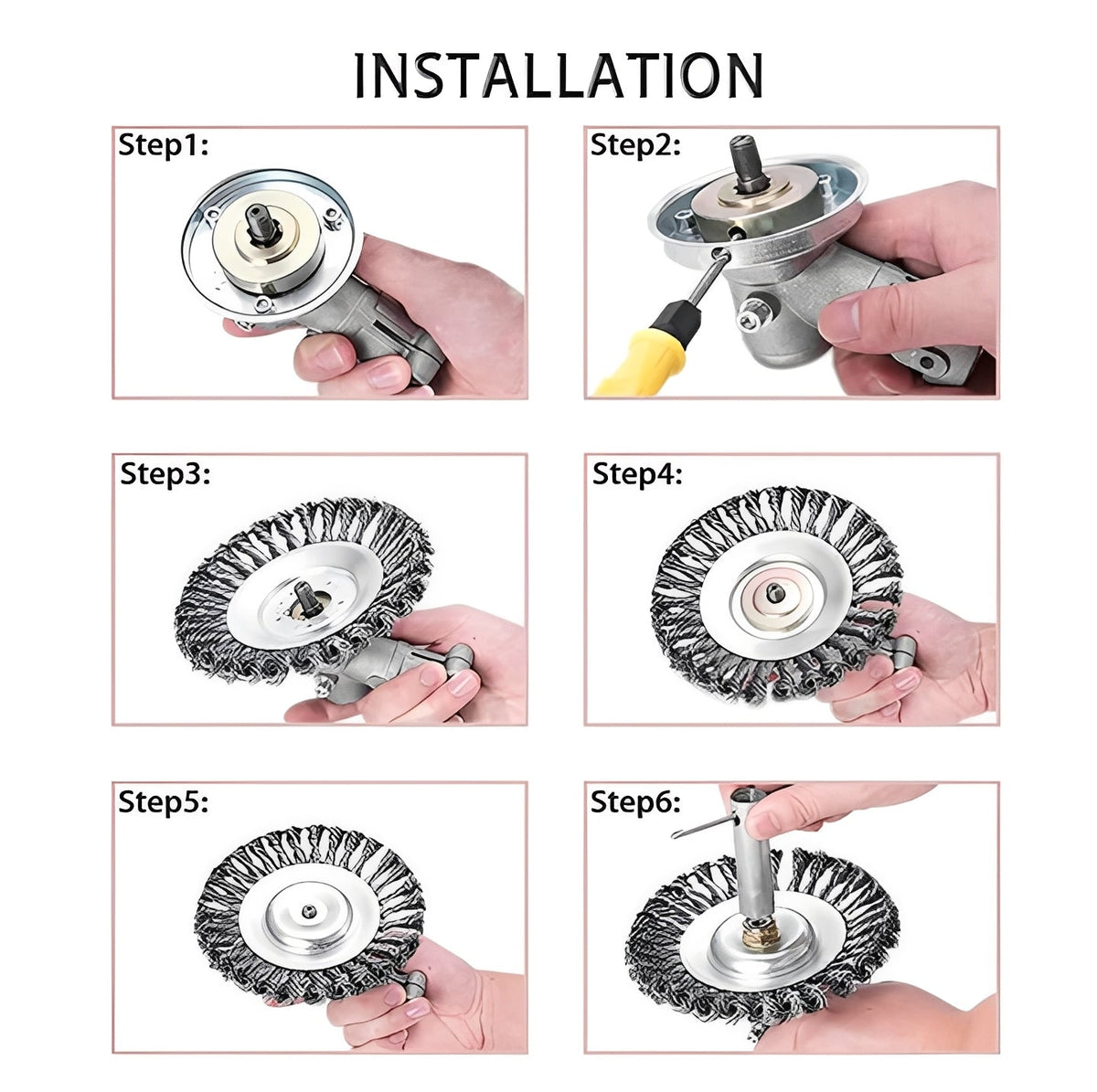 Carbon Steel Trimmer Weed Brush Head for Grass Cutting