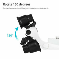 LED Headband Magnifier with Interchangeable Lenses for Detail Work