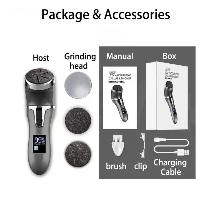 Rechargeable Electric Foot Callus Shaver with Dual Speed Settings