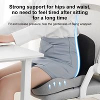 Memory Foam Seat Cushion with Lumbar Support Design