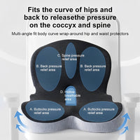 Memory Foam Seat Cushion with Lumbar Support Design