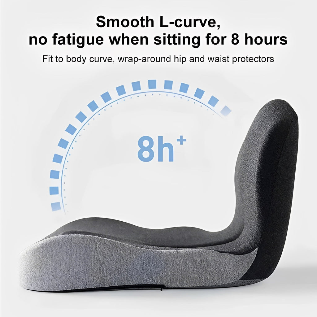 Memory Foam Seat Cushion with Lumbar Support Design