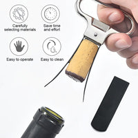 Professional Two-Prong Wine Opener for Old Red Wine with Metal Construction
