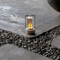 LED Crystal Lantern Lamp with Rechargeable Cordless Power and Portable Desktop Design