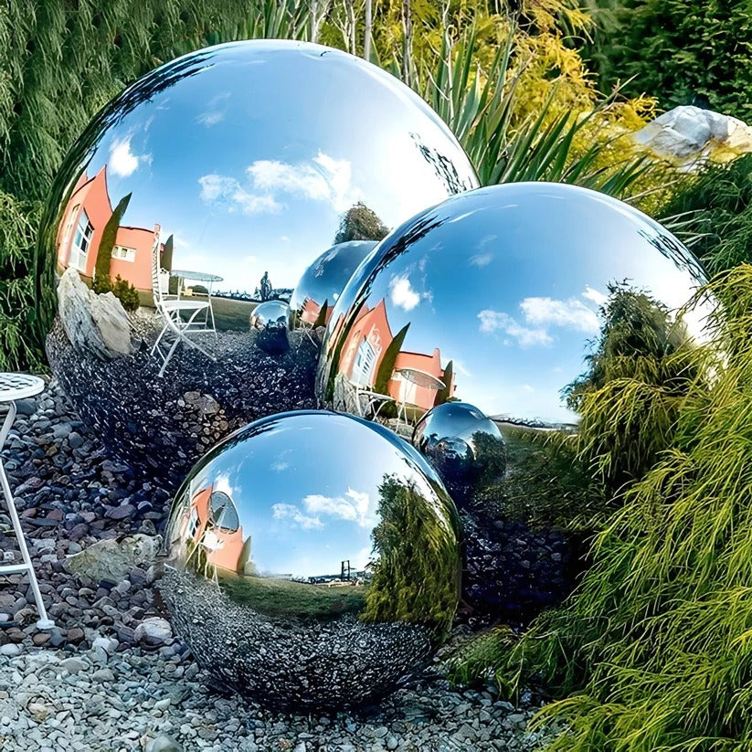 Stainless Steel Reflective Gazing Globes for Garden and Patio Decor