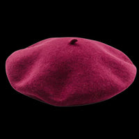 Solid Color Woollen Beret for Women and Girls with Comfortable Elastic Inner Band