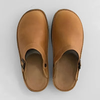 Leather Slippers with Removable Insoles for Women