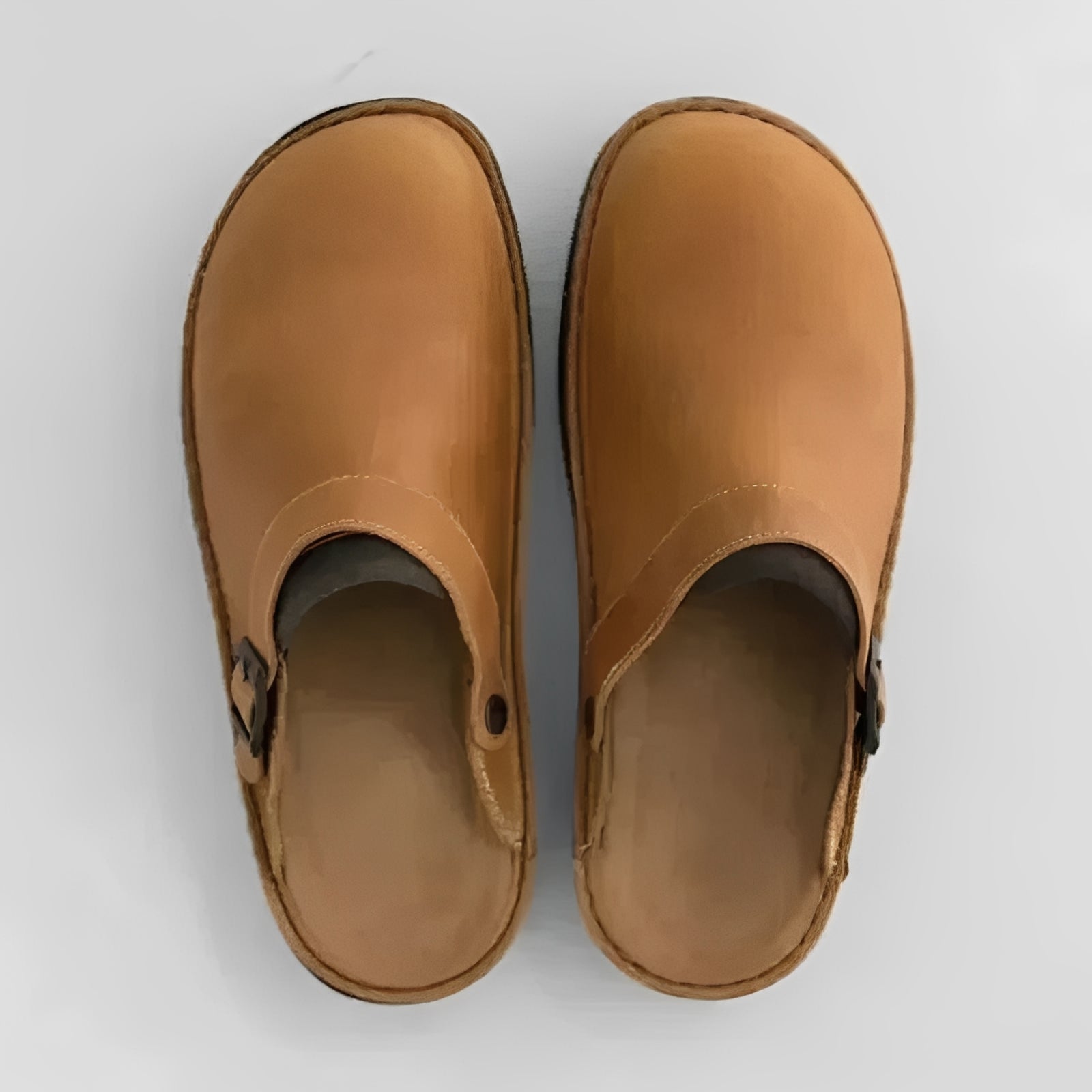 Leather Slippers with Removable Insoles for Women