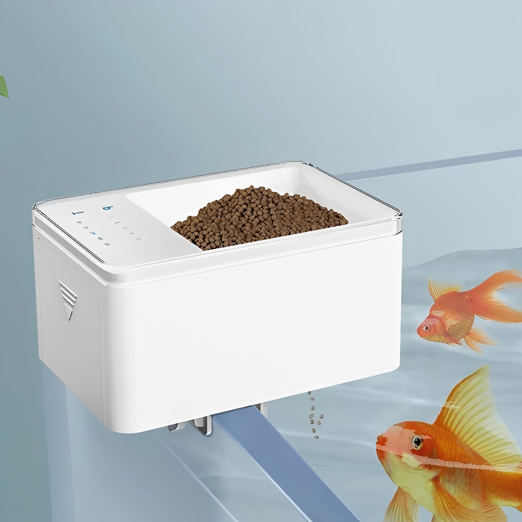LED Aquarium Fish Tank 17.59 oz Automatic Fish Feeder With Timer