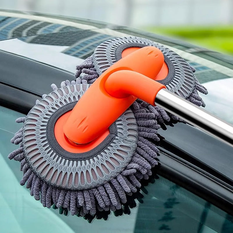 Retractable Car Wash Mop with Long Handle and 360 Degree Rotation